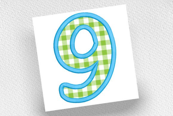 9 Number Nine Applique: A Festive Touch for Holiday Creations