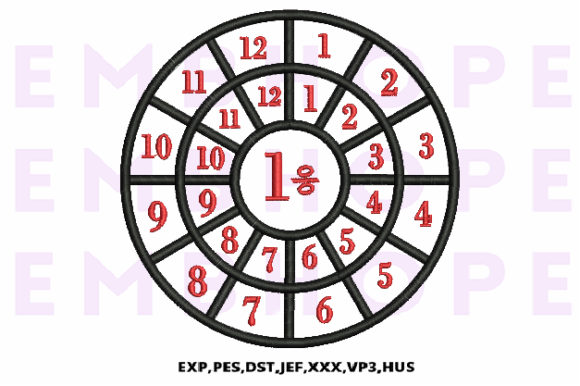 Division Wheel 1: A Fun Math Embroidery Design