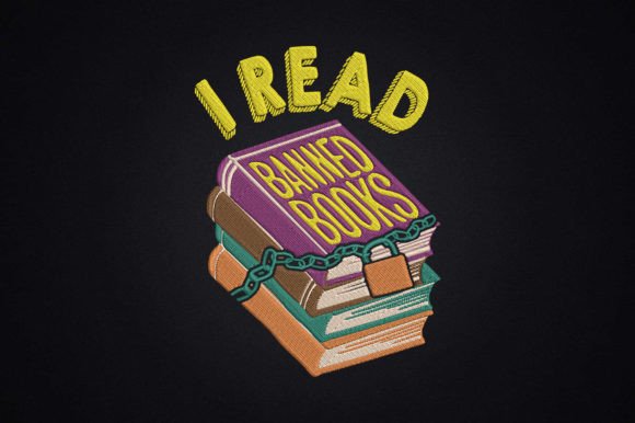 I Read Banned Books: A Bold Embroidery Design