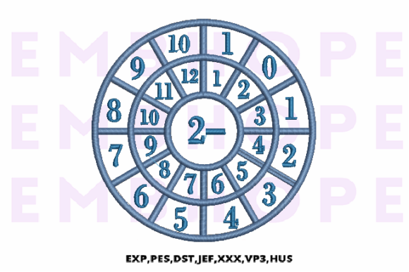 Minus Wheel 2 - A Fun and Educational Embroidery Design