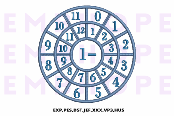 Minus Wheels 1 - Fun Math Embroidery for Kids