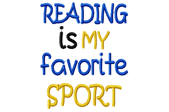 Reading is My Favorite Sport: A Charming Embroidery Design