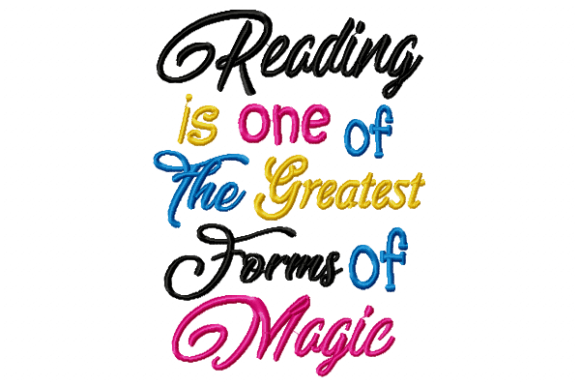 Reading is One Reading Pillow: A Magical Embroidery