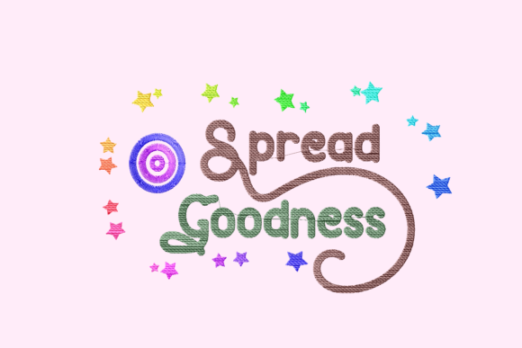 Spread Goodness: A Bright and Cheerful Embroidery Design